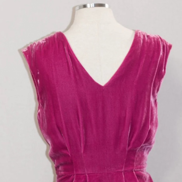 Racheal Roy Velvet Fuchsia Dress (0) - Picture 7 of 9